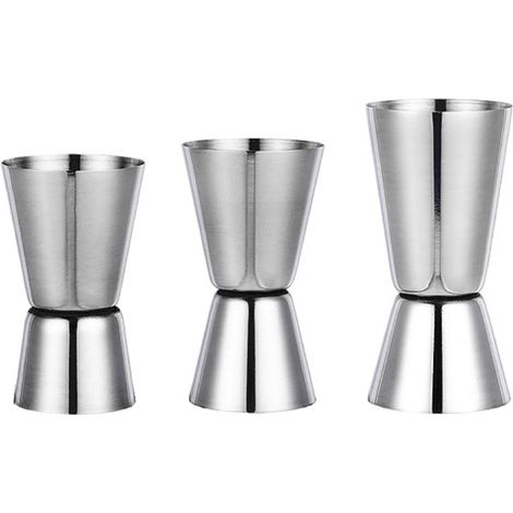Ensemble De Doseurs À Cocktails En Acier Inoxydable, Mesureur De Boissons, Verre Doseur Professionnel Pour Barman : 15/30 Ml, 20/40 Ml Et 25/50 Ml.-aquaforge