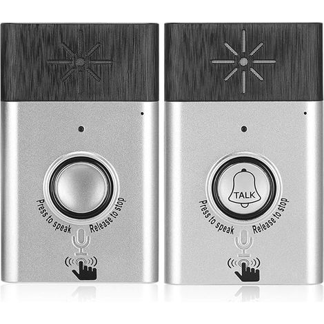 Sonnette Vocale Sans Fil Intelligente, Interphone Bidirectionnel Pour La Maison Et Le Bureau, Voix Claire Et Puissante À Longue Portée, Sécurité Du Domicile, Installation Facile, Blanc-aquaforge