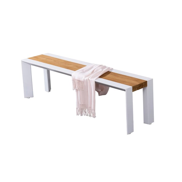 Garden Pleasure Gartenbank Venice 44 cm x 180 cm x 36 cm Braun-Weiß
