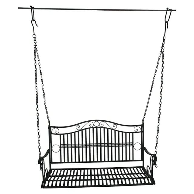 Garden Pleasure Hängebank Cumbal 58 cm x 50 cm x 114 cm Schwarz
