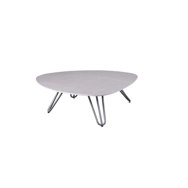 Garden Pleasure Gartentisch Emilia Oval Grau 88 cm x 110 cm