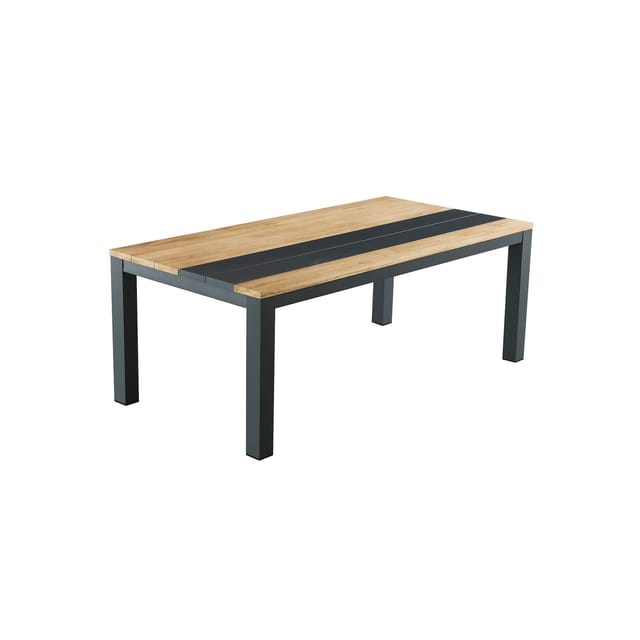 Garden Pleasure Gartentisch Silea Rechteckig Braun-Anthrazit 100 cm x 200 cm