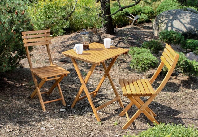 Garden Pleasure Klapptisch Alameda Quadratisch Akazie Braun 55 cm x 55 cm