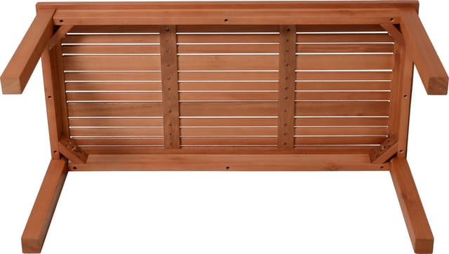 Garden Pleasure Gartentisch Lansing Rechteckig Holz Braun 44 cm x 90 cm