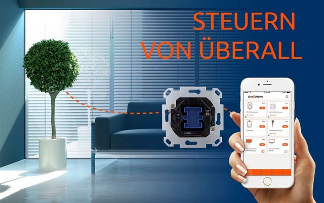 Link2Home WiFi Jalousienschalter Weiß