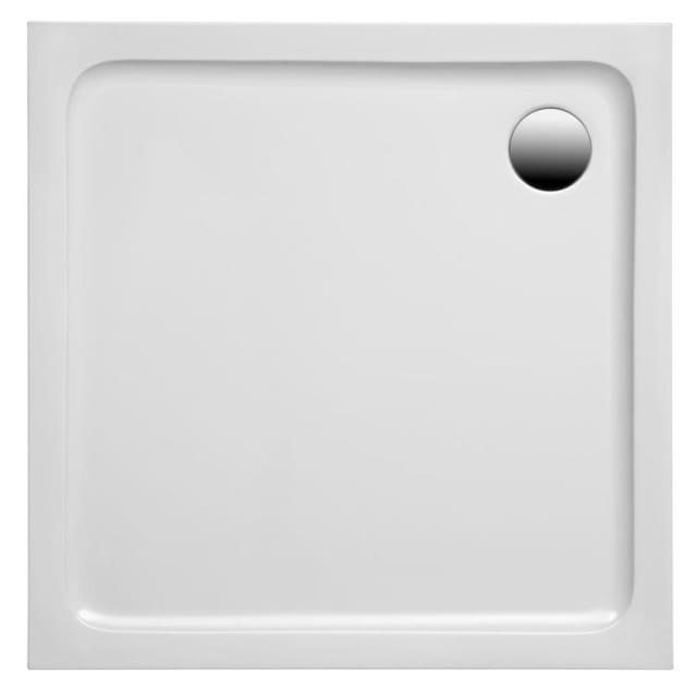 Ottofond Duschwanne Extraflach Quadrat 9 cm x 9 cm Weiß