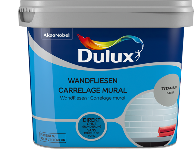 Dulux Fresh Up Wandfliesenlack Satin Titanium 750 ml