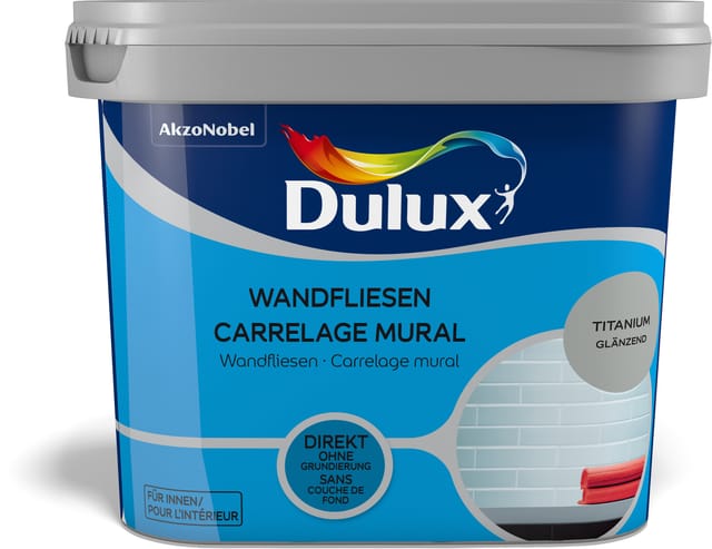 Dulux Fresh Up Wandfliesenlack Glänzend Titanium 750 ml
