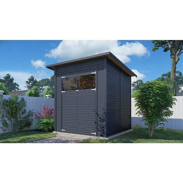 Bertilo Gerätehaus Pent Modern 3 Anthrazit 208 cm x 202 cm FSC®