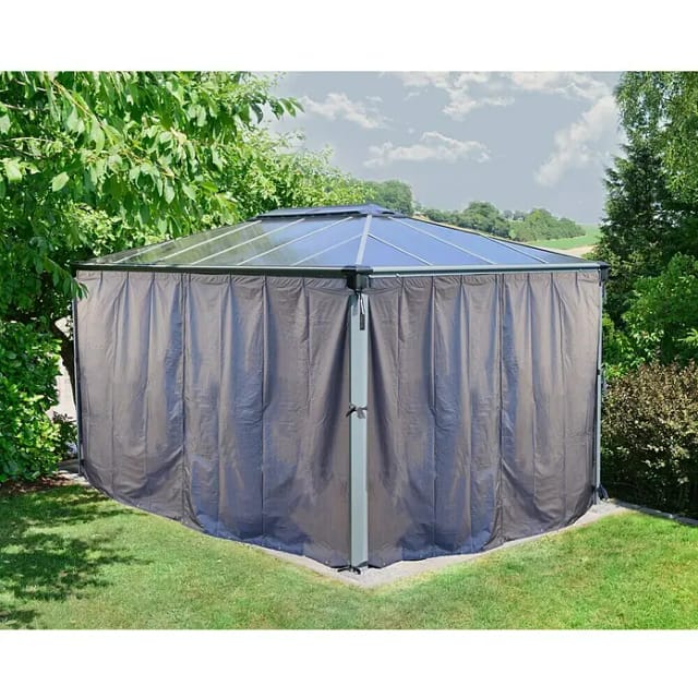 Palram - Canopia Vorhangset für Martinique 3 x 3.6 Pavillon Anthrazit