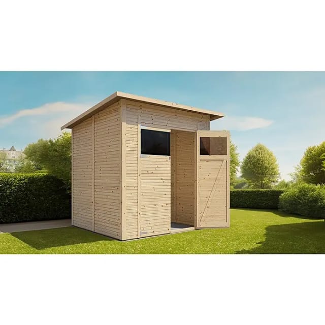 Bertilo Gerätehaus Pent Modern 3 Natur 208 cm x 202 cm FSC®