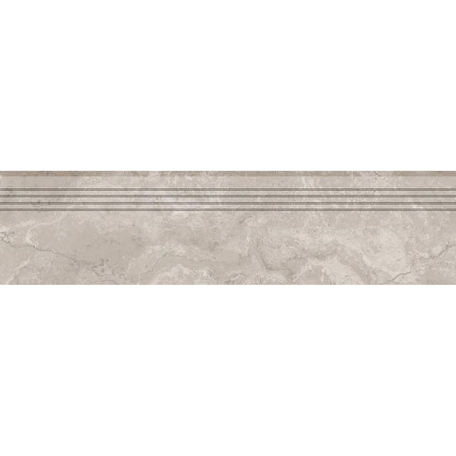 Feinsteinzeug Trittstufe Massa Grigio Glasiert Matt Rektifiziert 30 x 120 cm