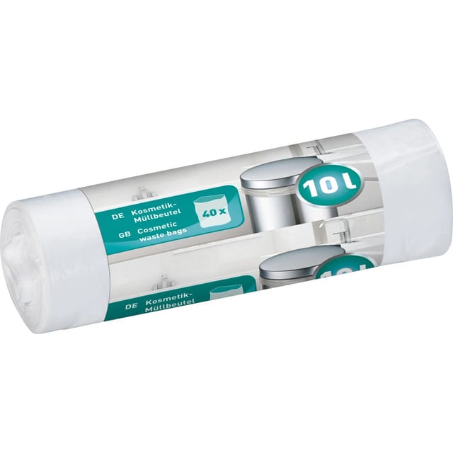 Kosmetik-Müllbeutel 10, Weiß 40 Stück