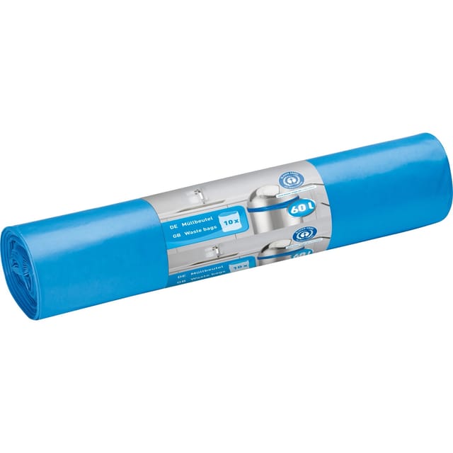 Müllbeutel 60, Blau 10 Stück