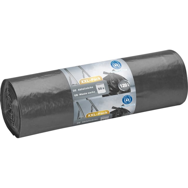 Abfallsäcke 120, Schwarz XXL-Pack 50 Stück