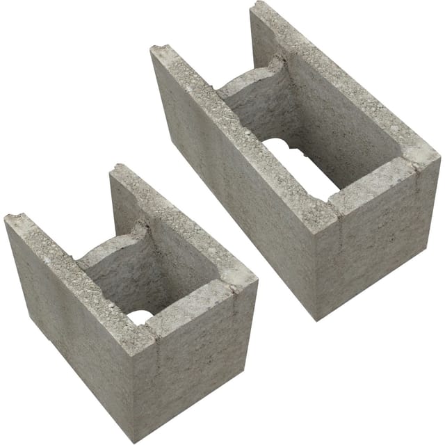 Schalungs Mauerstein Randstein Grau 17,5 cm Set 2-teilig