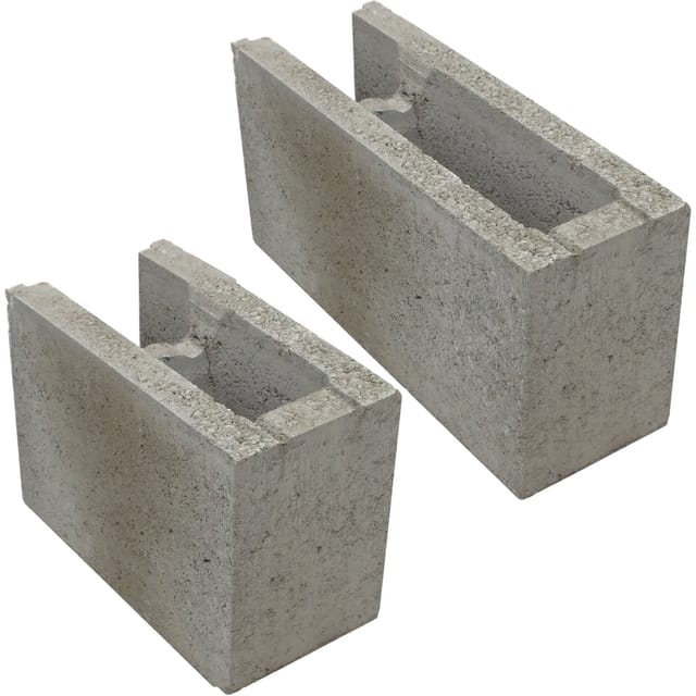 Schalungs Mauerstein Randstein Grau 24 cm Set 2-teilig