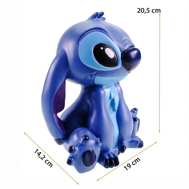 Disney Gartenfigur Stitch Ohren Sitzend Runter 20 cm Blau