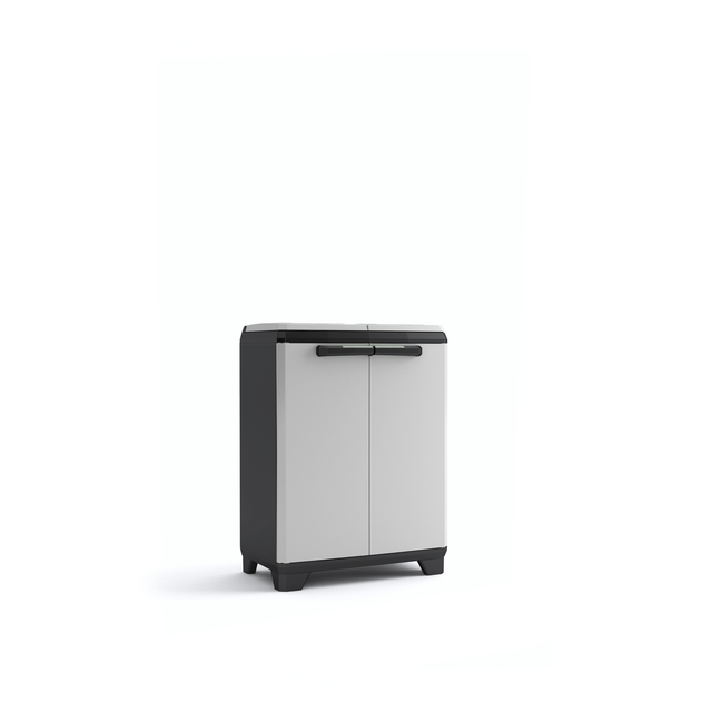 Kis Recyclingschrank Split Premium 92 cm x 68 cm x 39 cm Schwarz-Hellgrau