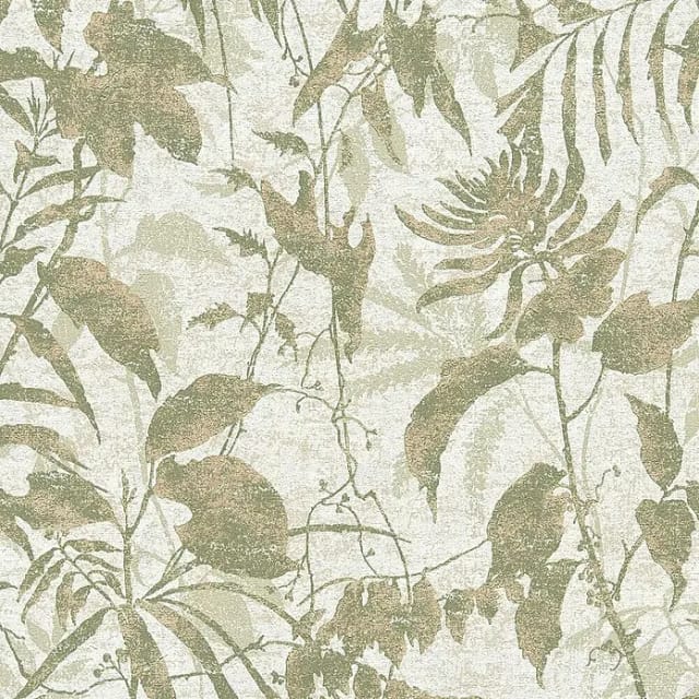 A.S. Création Vliestapete Dschungel in Grün mit Metallic Effekt 10,05 m x 0,53 m
