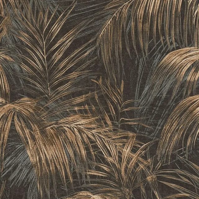 A.S. Création Vliestapete mit Palmenmotiv in Schwarz und Braun 10,05 m x 0,53 m