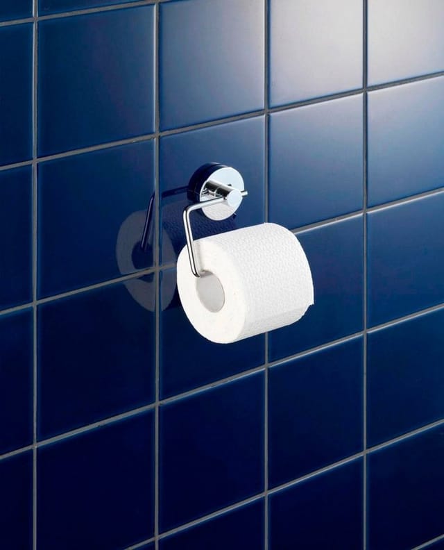 Wenko Vacuum-Loc Toilettenpapierhalter Milazzo Chrom-Weiß