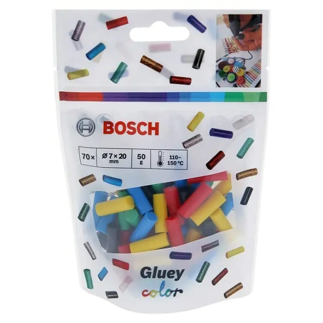 Bosch Heißkleber Bunt Ø 7 mm für Bosch Heißklebestift Gluey