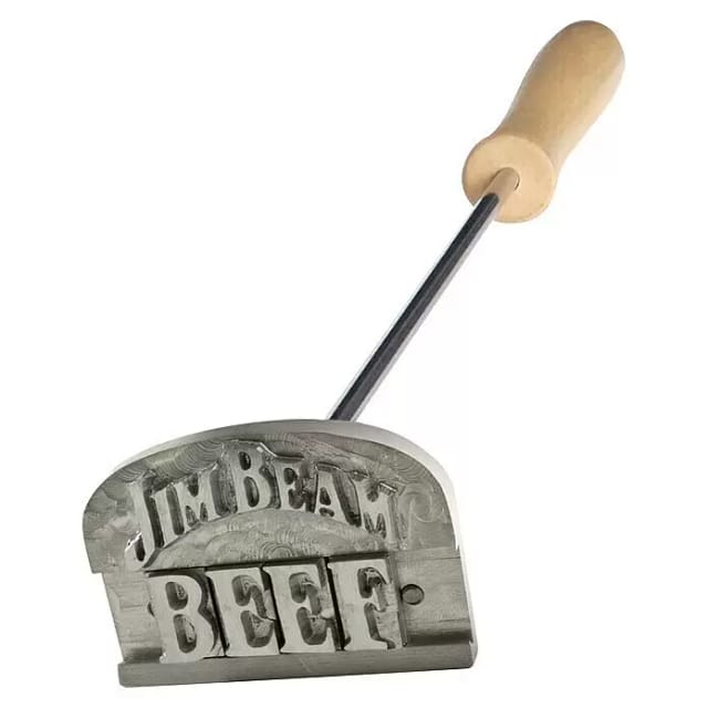 Jim Beam Brandeisen Edelstahl Holzgriff Parawood
