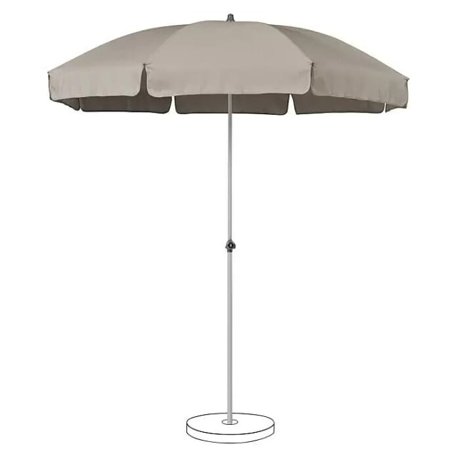Suncomfort by Glatz Marktschirm Taupe hell mit Handöffner