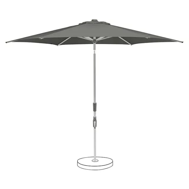 Suncomfort by Glatz Marktschirm Stone Grey mit Dreh- & Neigungsfunktion