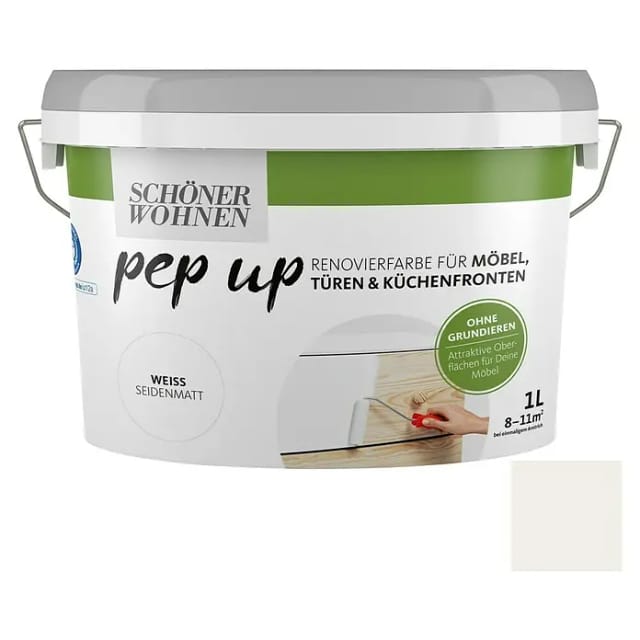 Schöner Wohnen pep up Renovierfarbe Möbel, Türen und Küchenfronten Weiß 1,