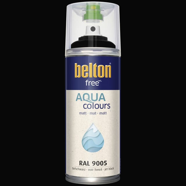 Belton Free AQUAcolours Buntlack RAL 9005 Tiefschwarz matt 400 ml
