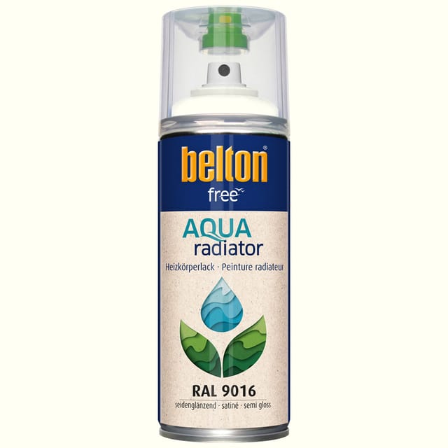 Belton Free AQUAradiator Heizkörperlack RAL 9016 Weiß seidenglänzend 400 ml