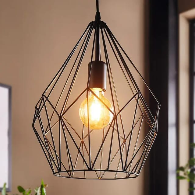 Eglo Pendelleuchte Vintage Schwarz Ø 31 cm