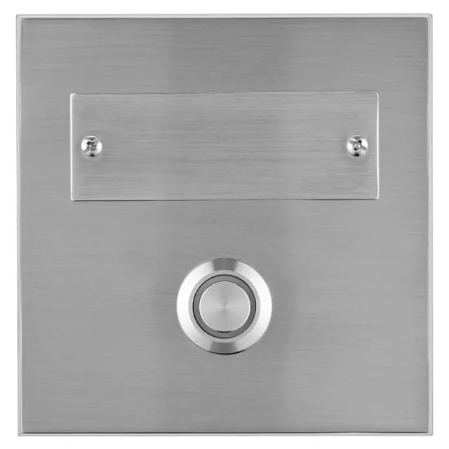 LED-Klingeltaster Echtmetall 1-fach Quadratisch