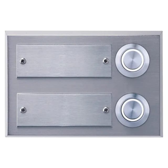LED-Klingeltaster Echtmetall 2-fach