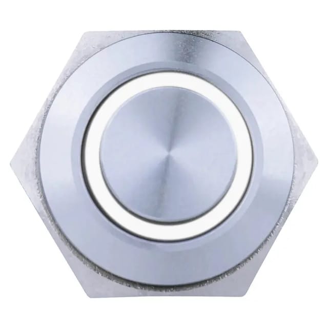 LED-Einbau-Klingelknopf Nickel Weiß
