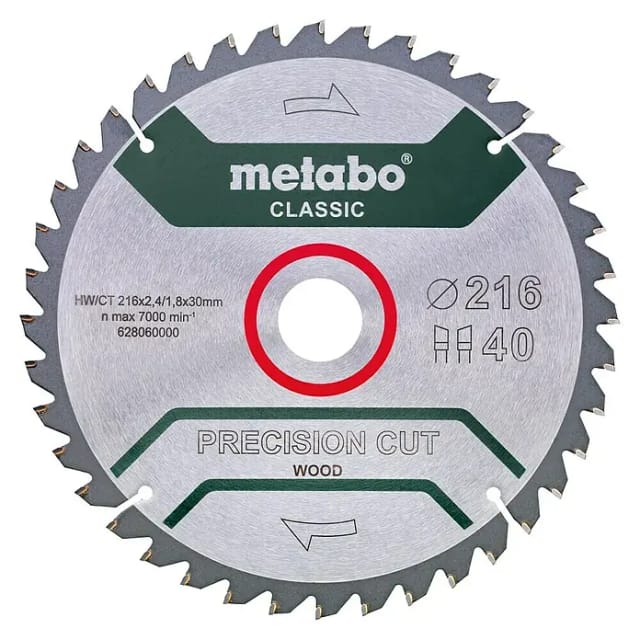 Metabo Kreissägeblatt HW/CT 216 x 30 x 2,4/1,8 Precision cut classic