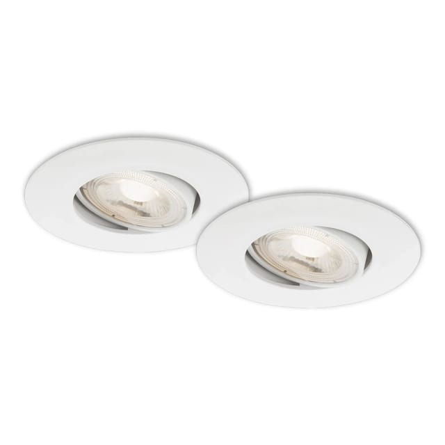 Briloner LED-Einbauleuchten Kulana Weiß Ø 9 cm 2er-Set