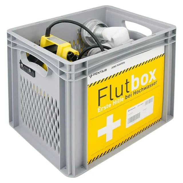 Jung Flutbox U 5KS mit 12,5m Feuerwehrschlauch und Tragekorb