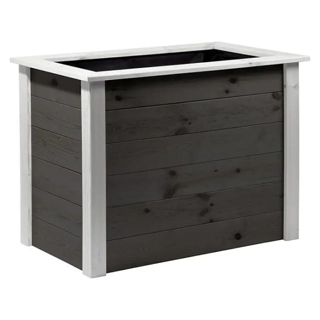 Dobar Hochbeet Two-Tone inkl. Pflanzfolie Anthrazit/Weiß 80 x 108 x 65 cm FSC®