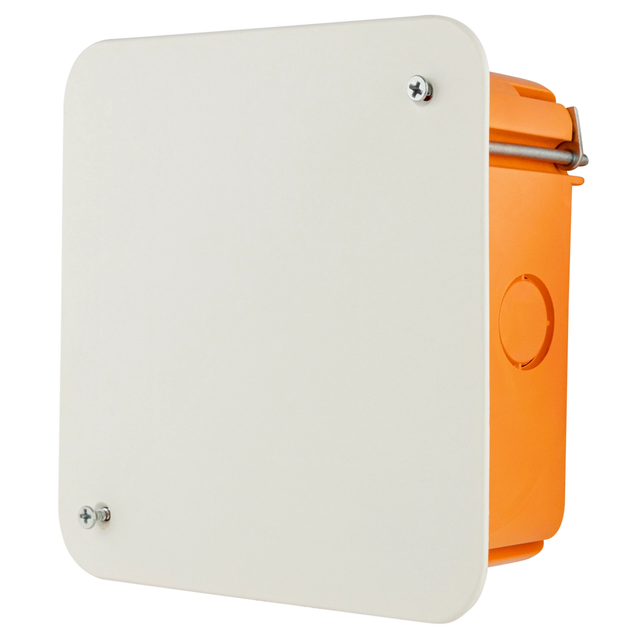 Hohlwand-Abzweigkasten 115 x 115 x 47 mm Orange - Weiß IP30
