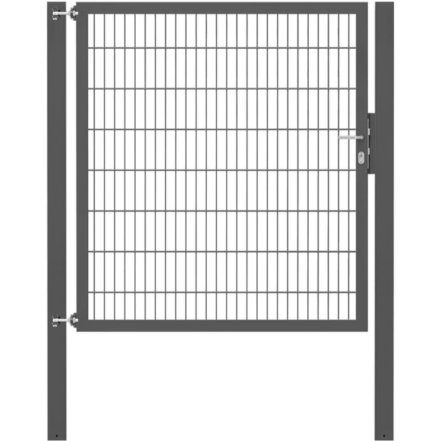 Einzeltor Flexo Plus 150 cm x 160 cm Pfosten 100 cm x 100 cm Anthrazit