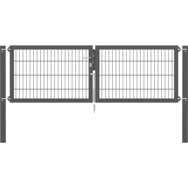 Doppeltor Flexo Plus 250 cm x 80 cm Pfosten 80 cm x 80 cm Anthrazit