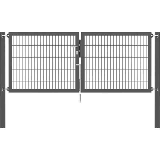 Doppeltor Flexo Plus 250 cm x 100 cm Pfosten 80 cm x 80 cm Anthrazit