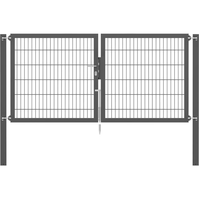 Doppeltor Flexo Plus 250 cm x 120 cm Pfosten 80 cm x 80 cm Anthrazit