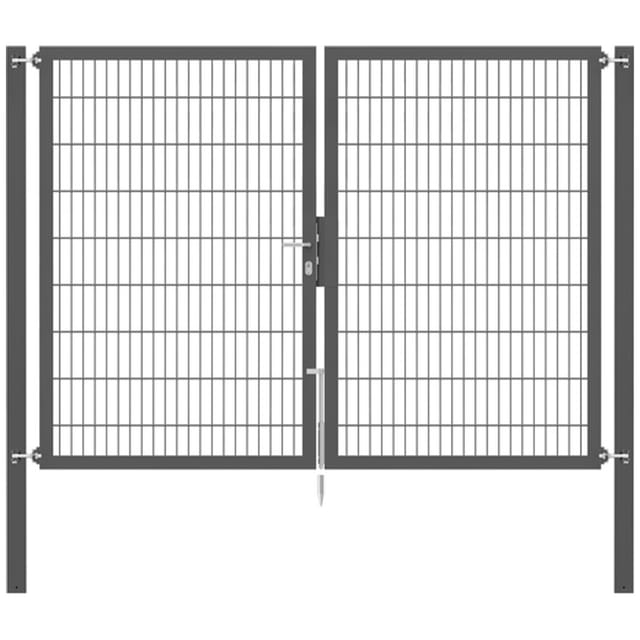 Doppeltor Flexo Plus 250 cm x 180 cm Pfosten 80 cm x 80 cm Anthrazit