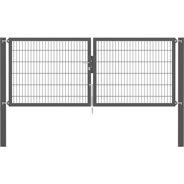 Doppeltor Flexo Plus 300 cm x 120 cm Pfosten 100 cm x 100 cm Anthrazit