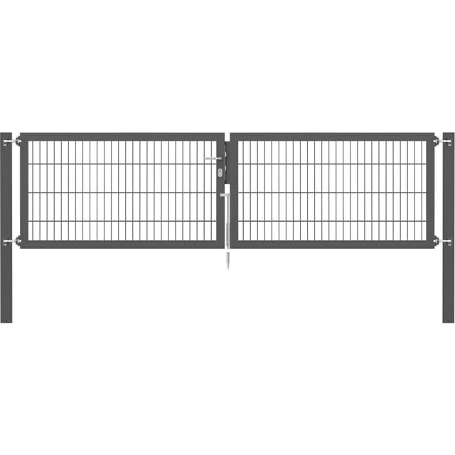 Doppeltor Flexo Plus 300 cm x 80 cm Pfosten 100 cm x 100 cm Anthrazit
