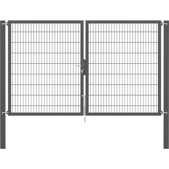 Doppeltor Flexo Plus 300 cm x 180 cm Pfosten 100 cm x 100 cm Anthrazit